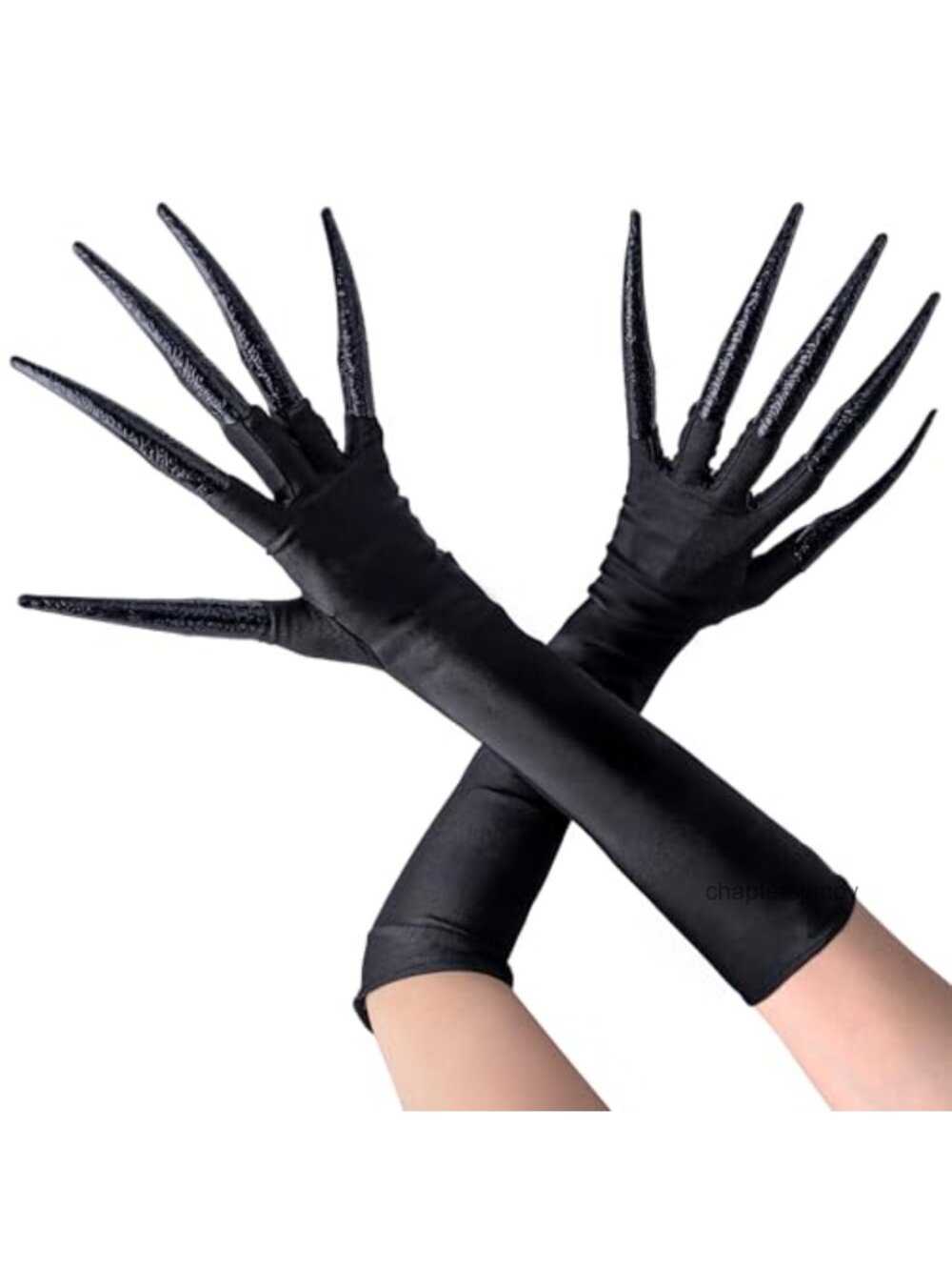 Long Finger Claw Gloves Metallic Claws Halloween Costume Accessory